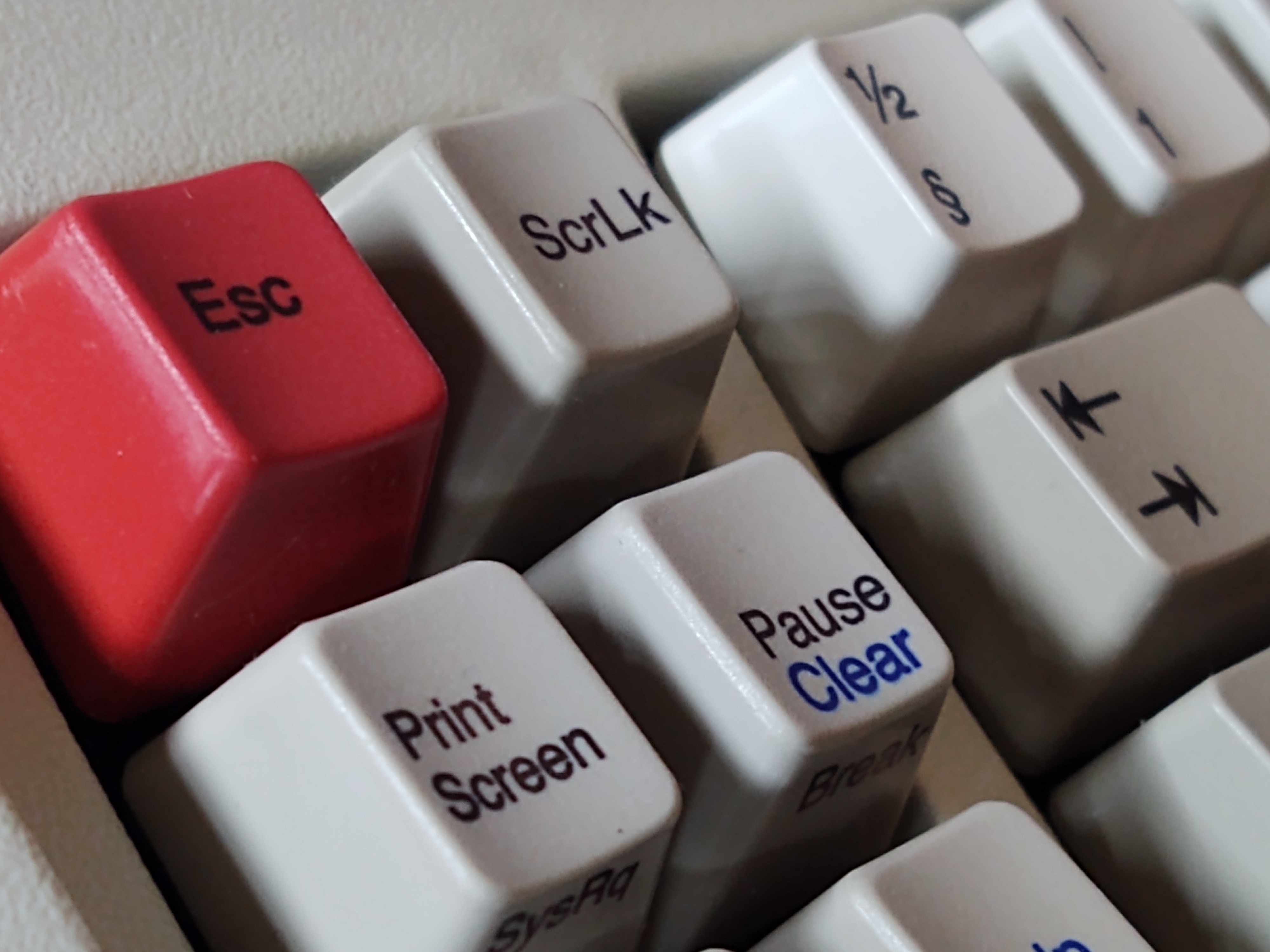 Closeup of keycaps